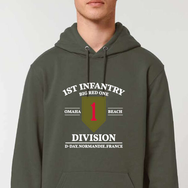 Sweat à capuche "1st infantry division" kaki