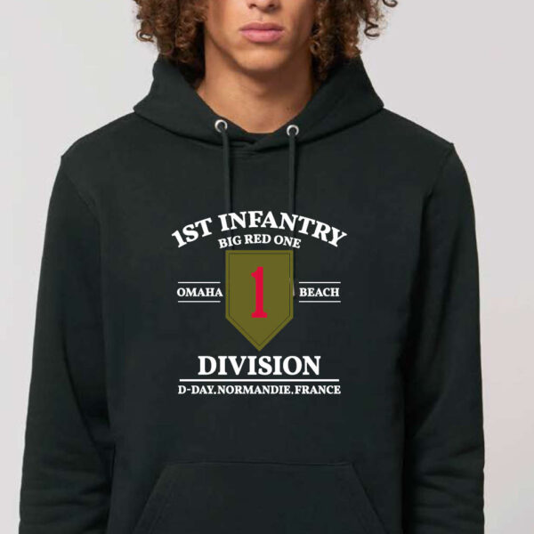 Sweat à capuche "1st infantry division" noir
