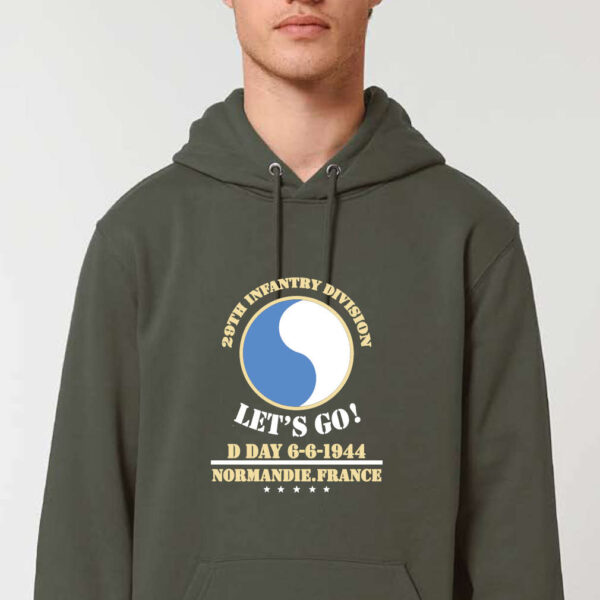 Sweat à capuche "29th infantry division" kaki