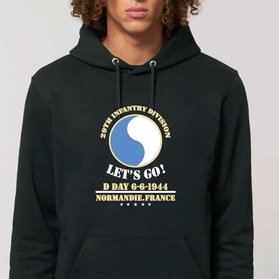 Sweat à capuche "29th infantry division" noir