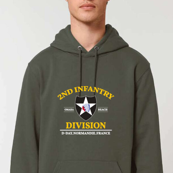 Sweat à capuche "2nd Infantry" kaki