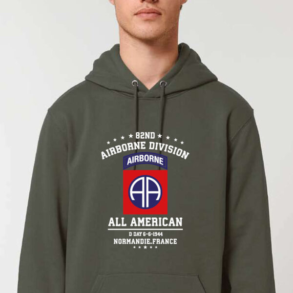 Sweat à capuche "82nd Airborne Division" kaki