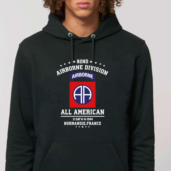 Sweat à capuche "82nd Airborne Division" noir