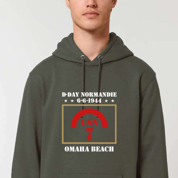 Sweat à capuche "USN 7" kaki