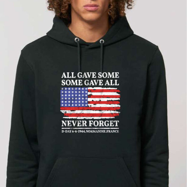 Sweat à capuche "never forget" noir