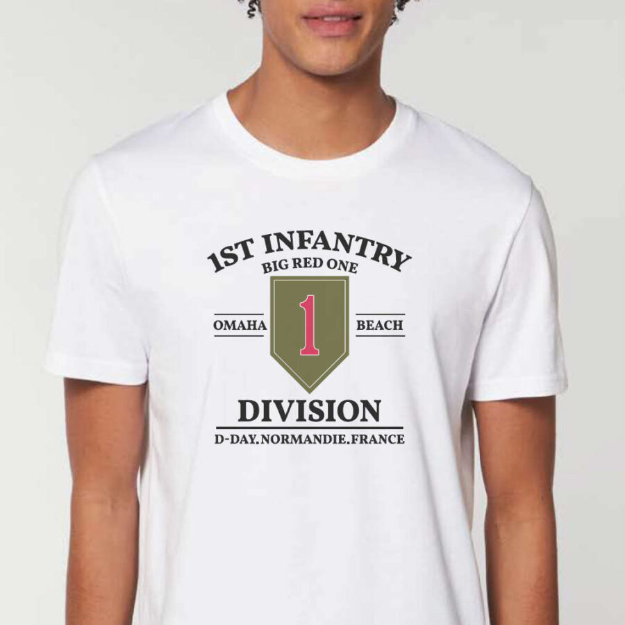 T-shirt "1st infantry division" blanc