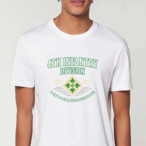T-shirt "4th infantry division" blanc