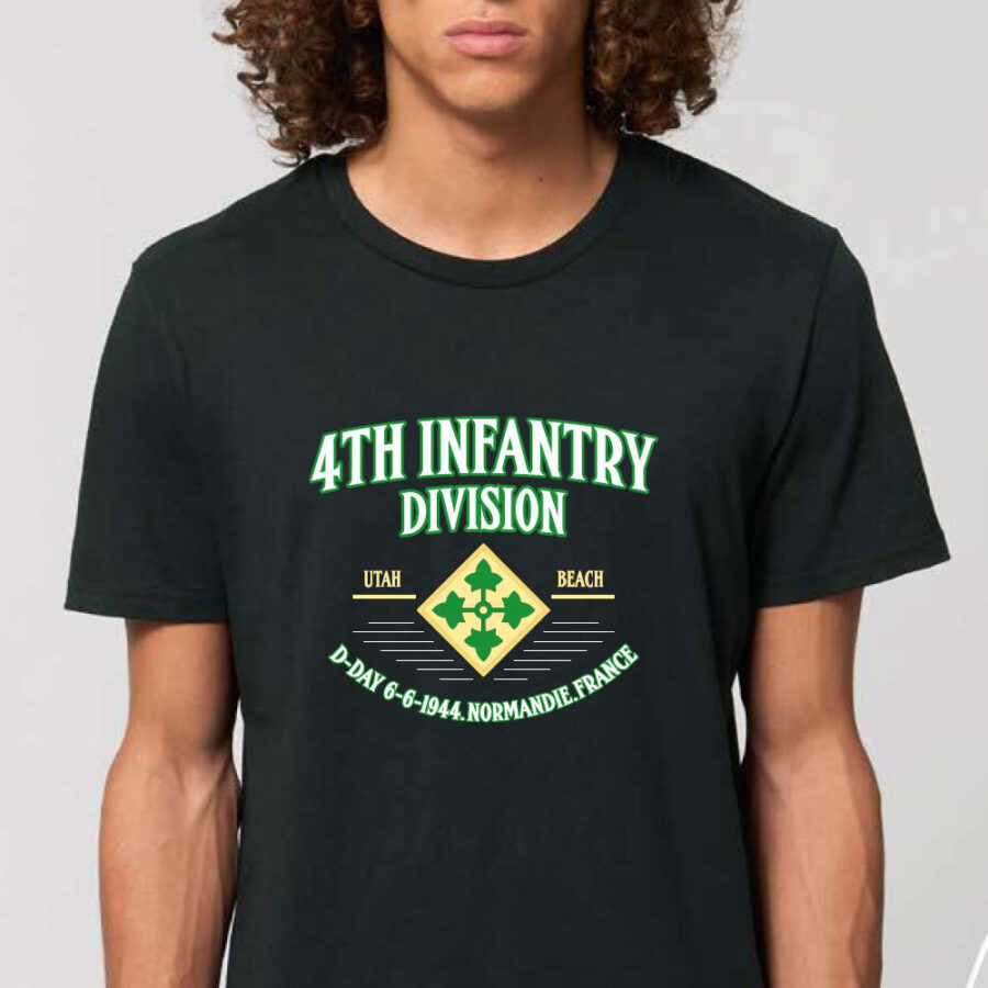 T-shirt "4th infantry division" noir