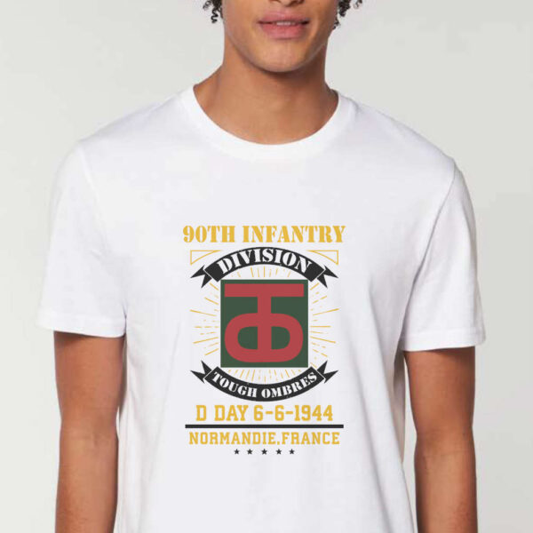 T-shirt "90th infantry division" blanc