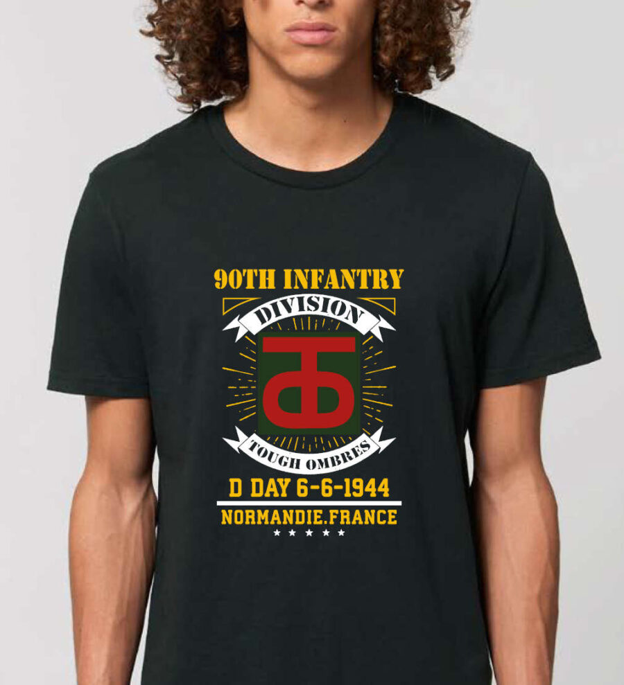 T-shirt "90th infantry division" Noir
