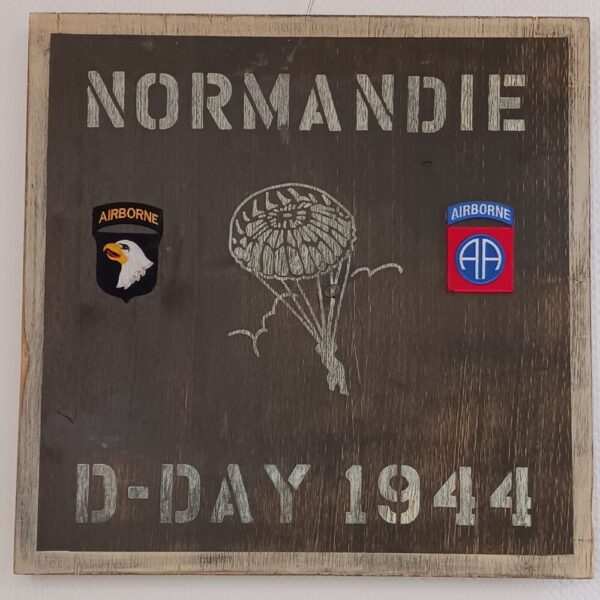 Panneau bois "Normandie D-DAY 1944"