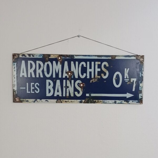 Panneau métal "ARROMANCHES-LES-BAINS"