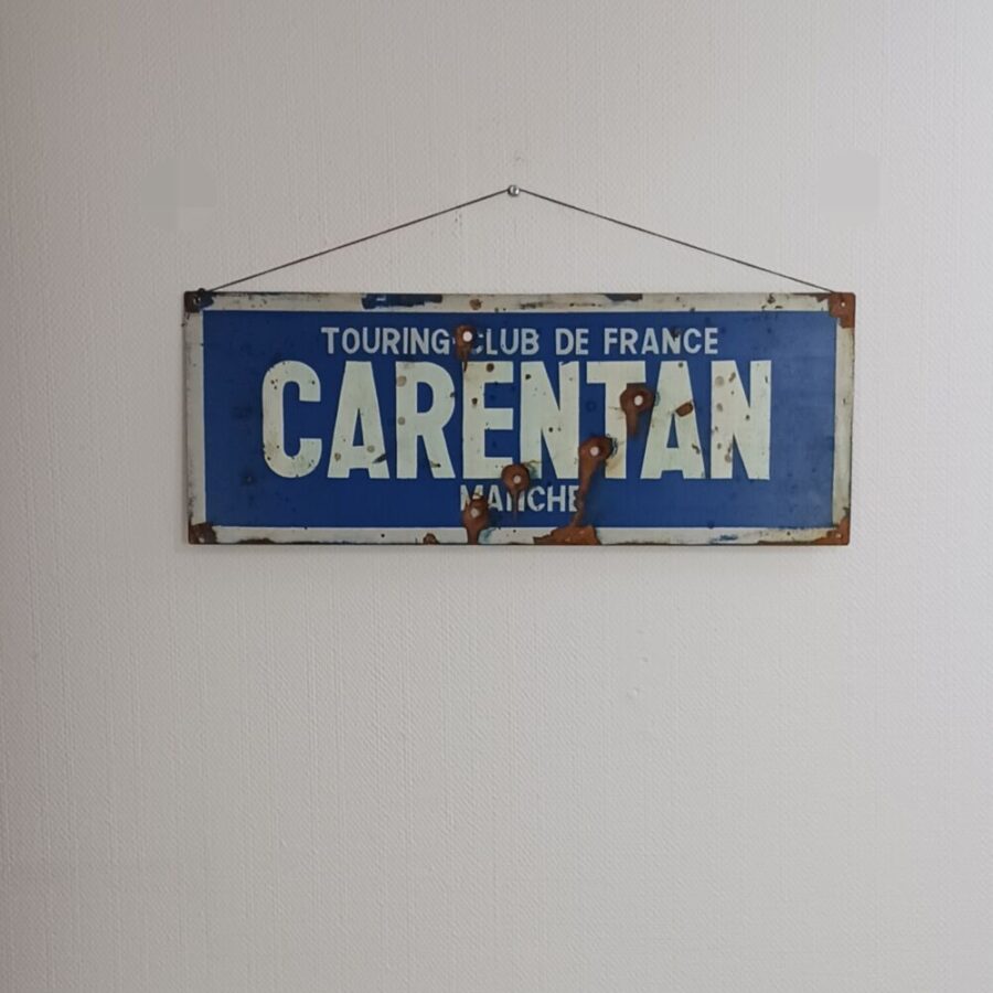 Panneau métal "CARENTAN" Touring Club De France