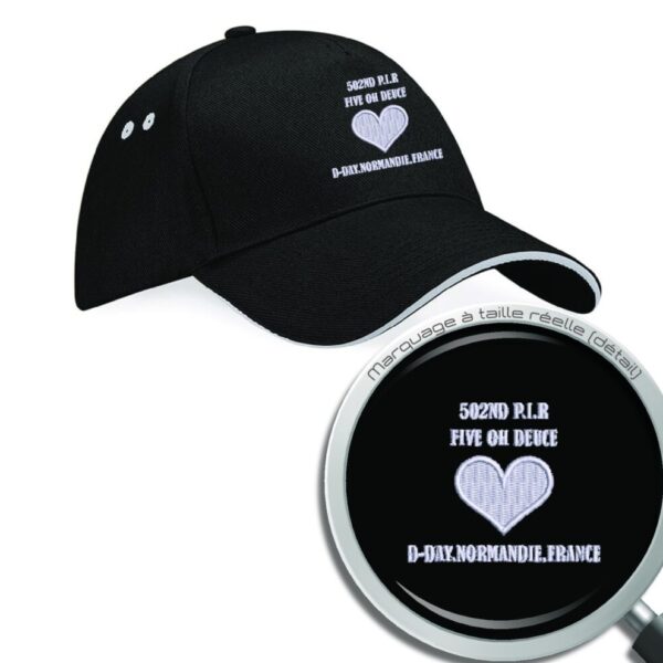 Casquette 502nd P.I.R. Noire