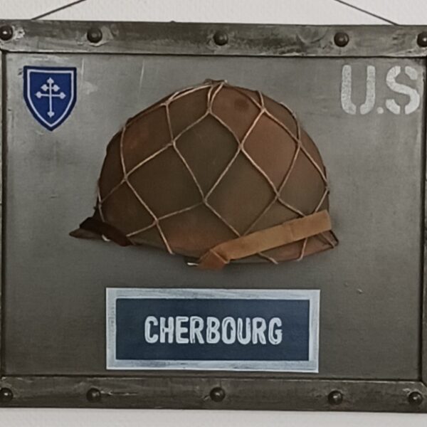 Panneau Demi Casque "79th division - CHERBOURG"