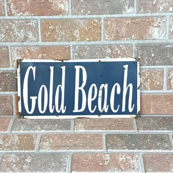 Panneau métal "GOLD BEACH"