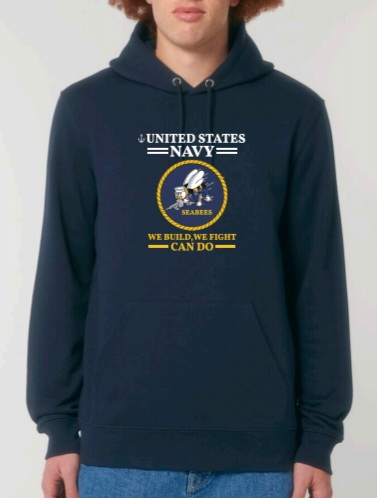 Sweat à capuche "SEABEES" Bleu Navy