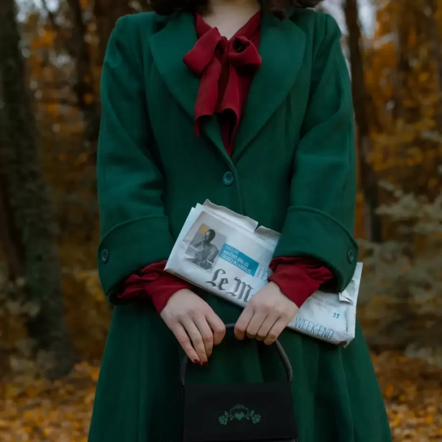 Manteau long "ELIZABETH" vert anglais – Image 5