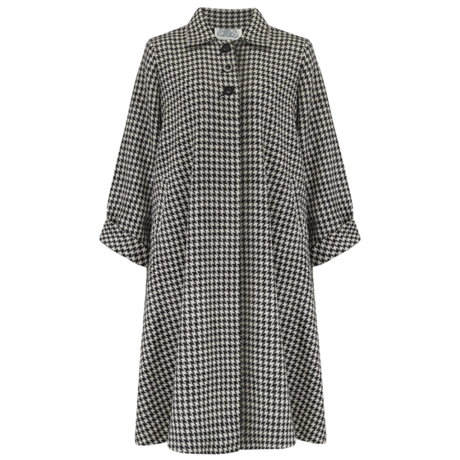Manteau long "Pied de poule"
