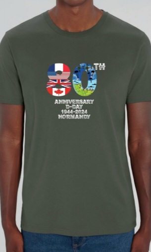 T-shirt commémoratif 80ème anniversaire du D-DAY Kaki