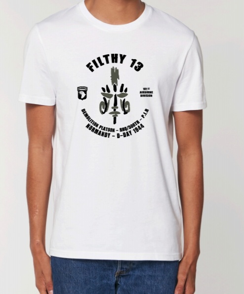 T-shirt  "FILTHY 13" blanc