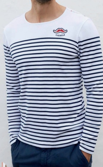 Marinière brodé "CARENTAN" - coupe homme