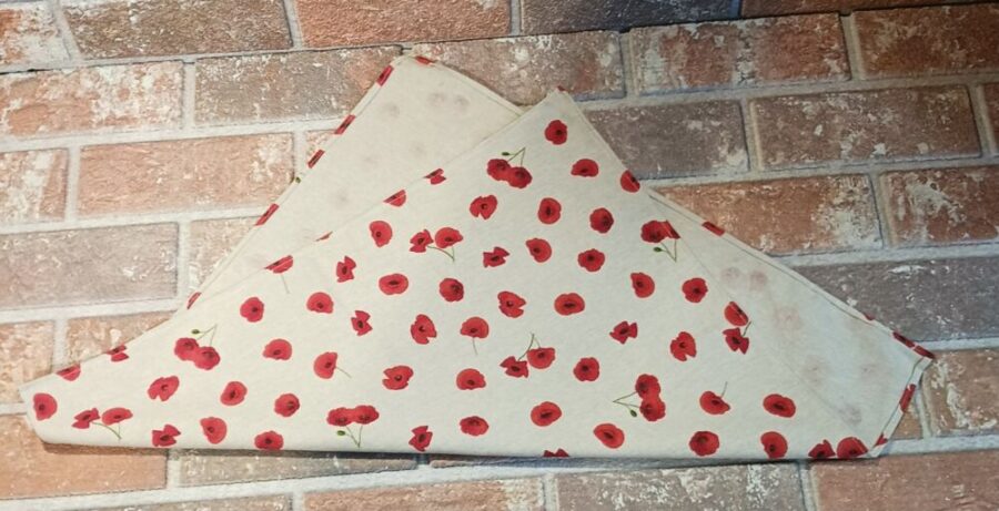 Foulard type "ROSIE" modèle coquelicot – Image 2