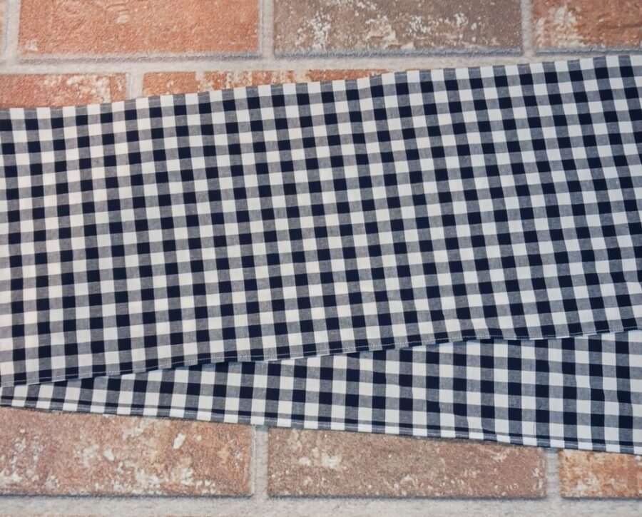Foulard type "ROCHAMBELLES" vichy bleu - grand carreau – Image 5