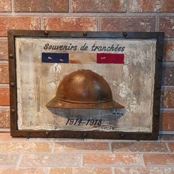 Panneau Demi Casque "Souvenirs de tranchées"  1914-1918