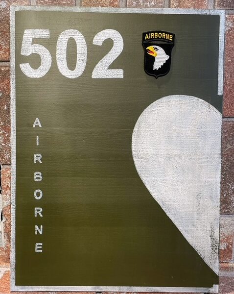 Panneau bois "502nd P.I.R." 101st Airborne