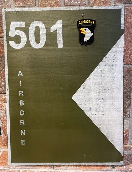 Panneau bois "501st P.I.R." 101st Airborne