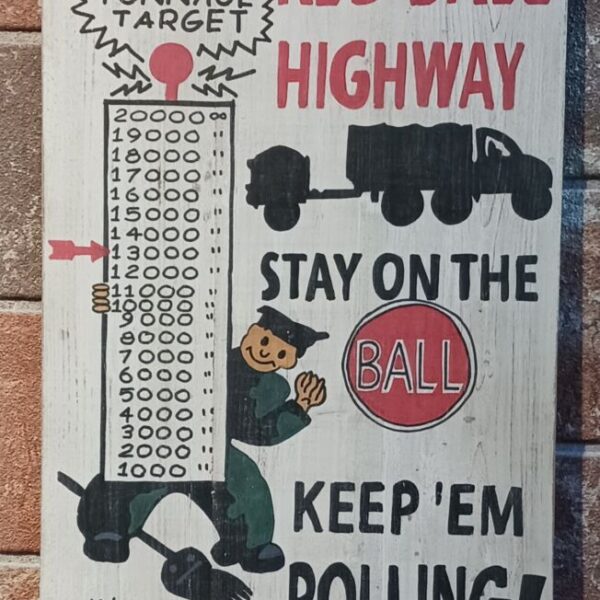 Panneau bois "RED BALL HIGHWAY"