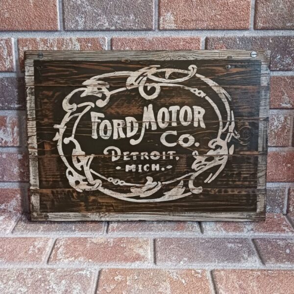 Panneau bois "FORD MOTOR "