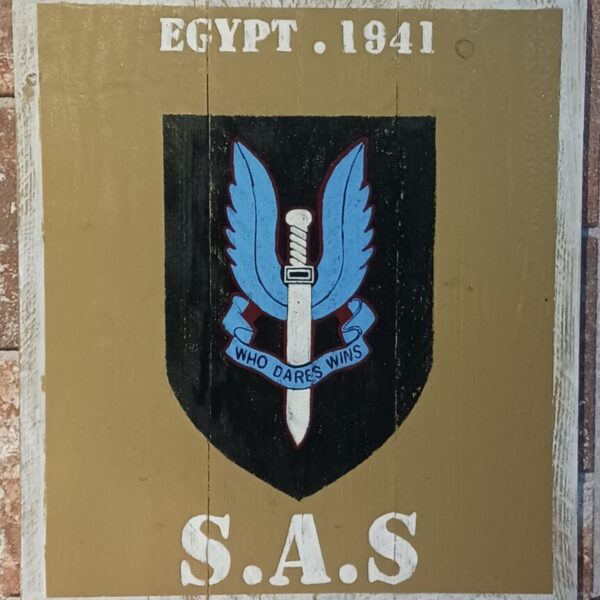 Panneau bois "S.A.S. EGYPT 1941"