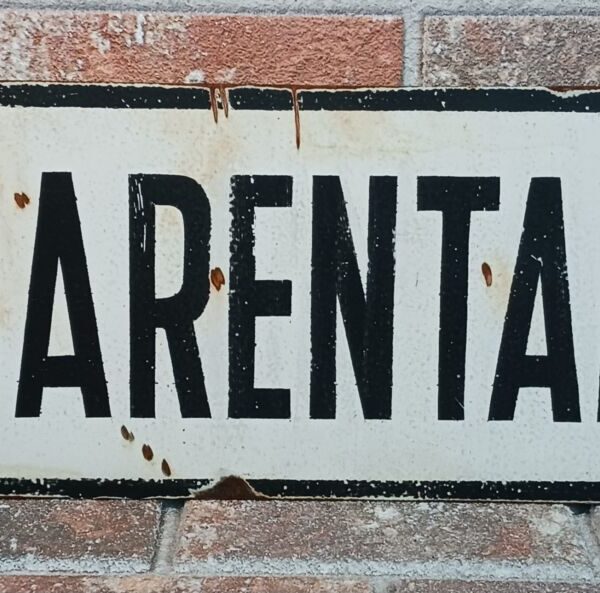 Plaque métal "CARENTAN"  20cm x 40cm