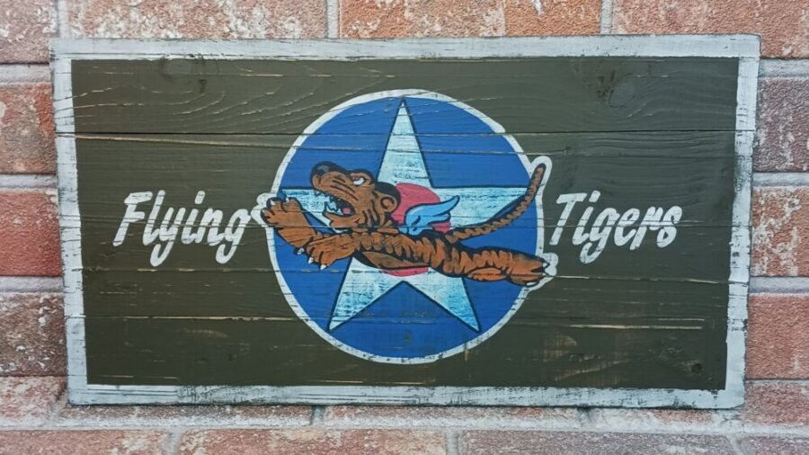 Panneau bois "FLYING TIGERS"