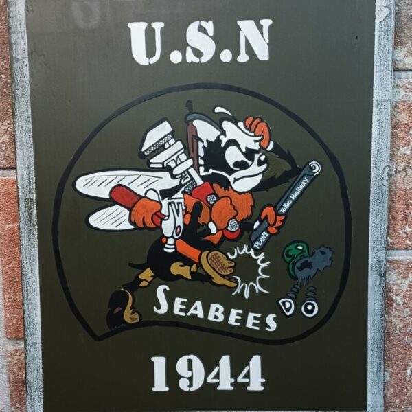 Panneau bois "U.S.N." 1944