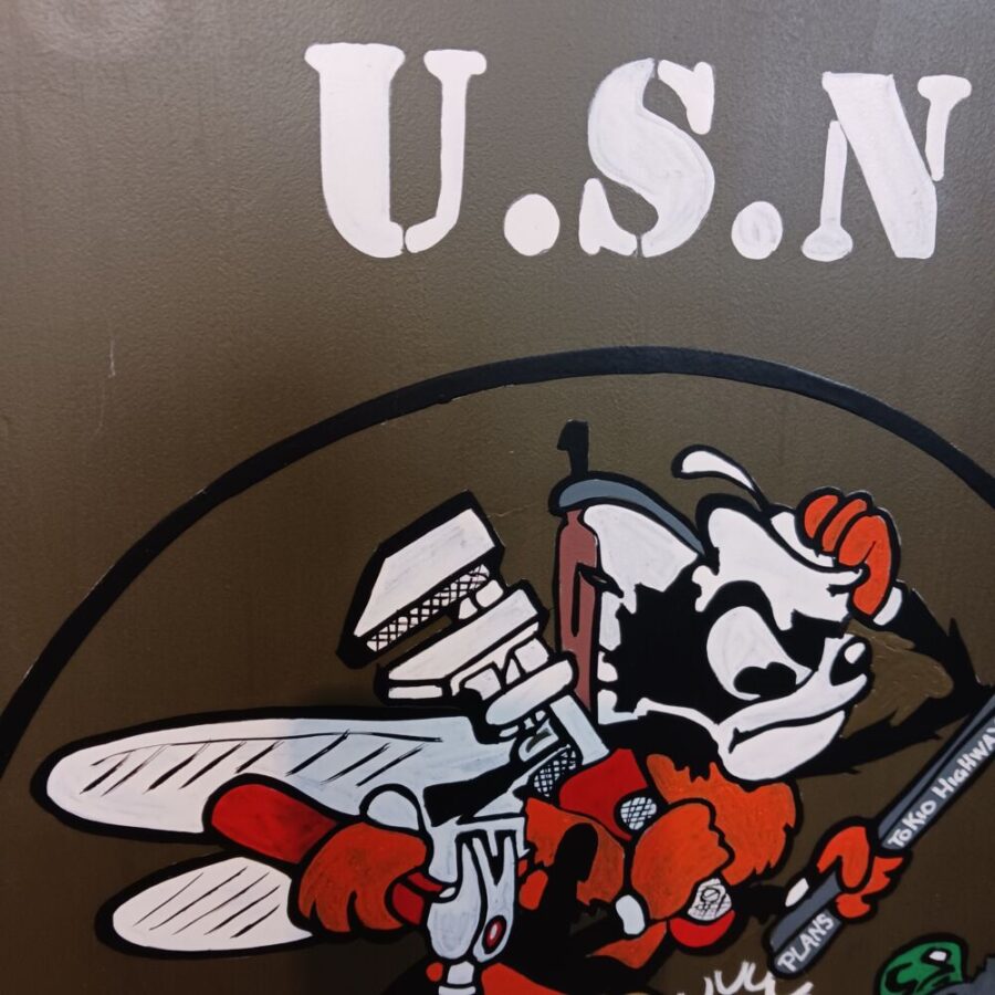 Panneau bois "U.S.N." 1944 – Image 5