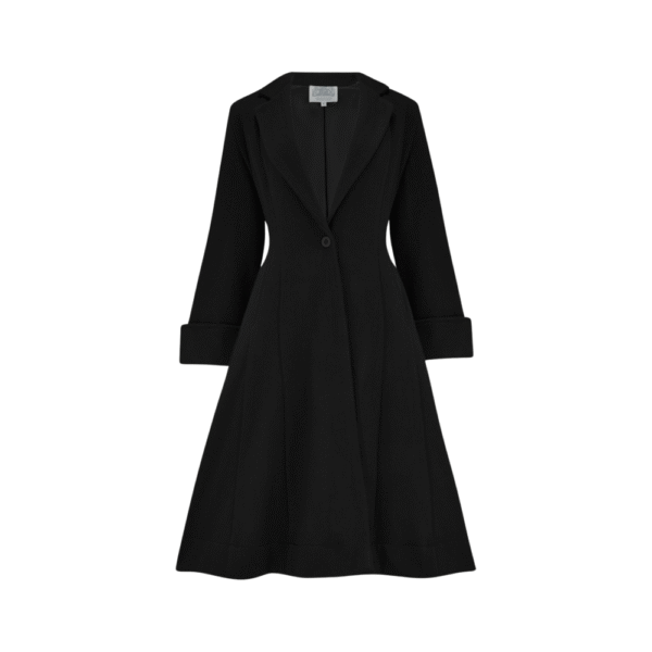 Manteau long "ELIZABETH" noir