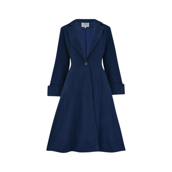 Manteau long "ELIZABETH" bleu