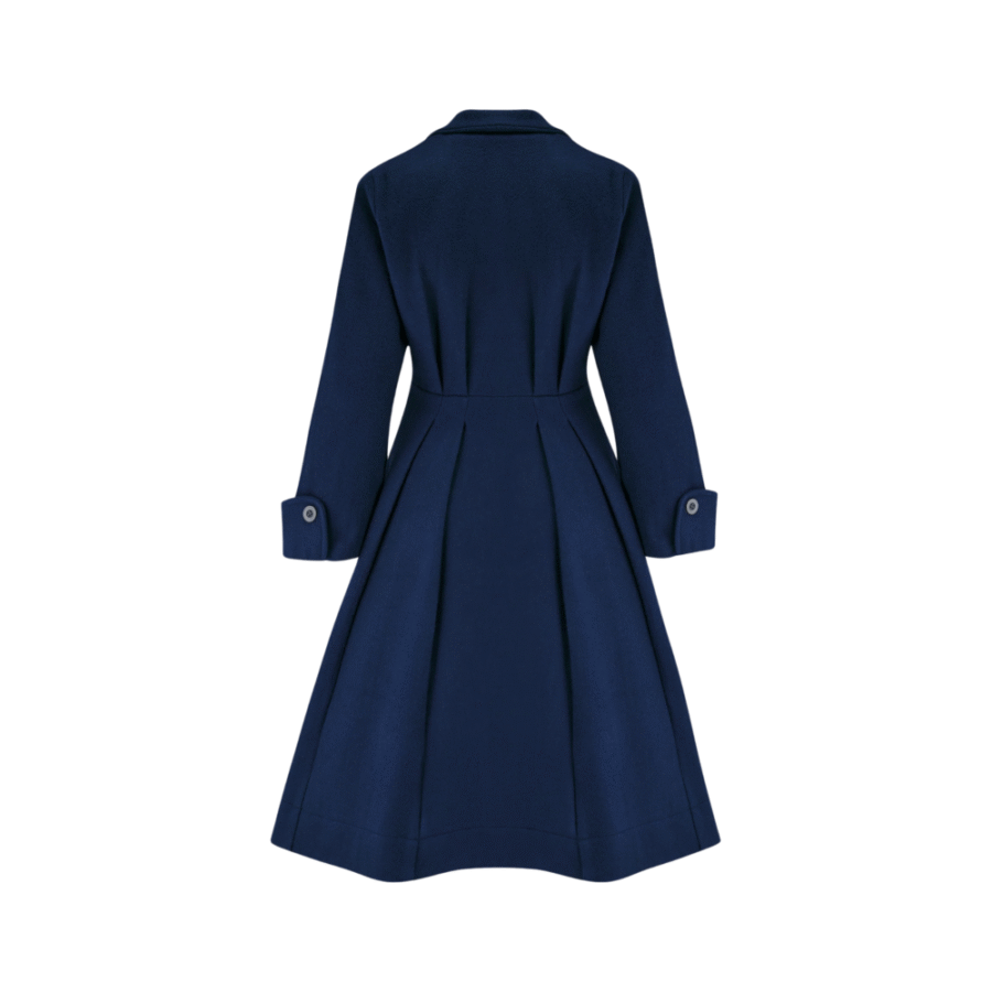 Manteau long "ELIZABETH" bleu – Image 2