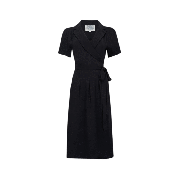Robe cache-cœur noir