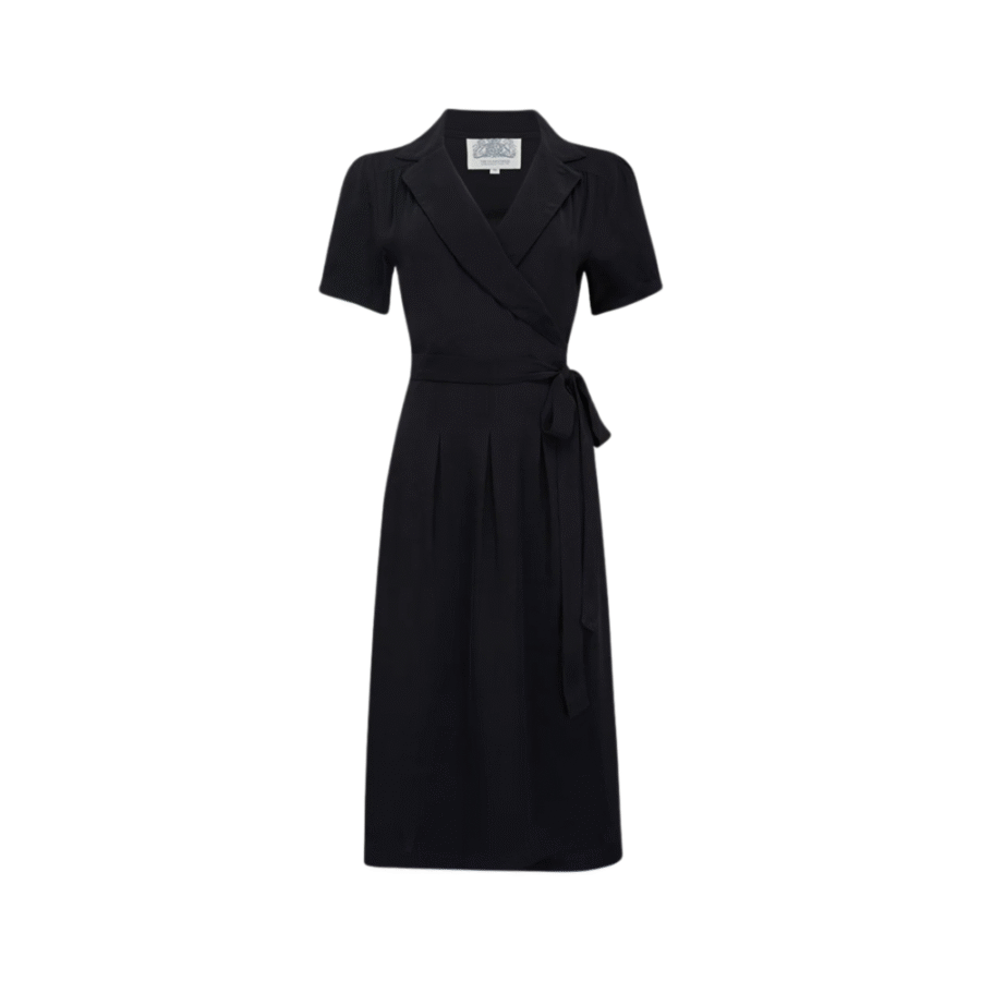 Robe cache-cœur noir