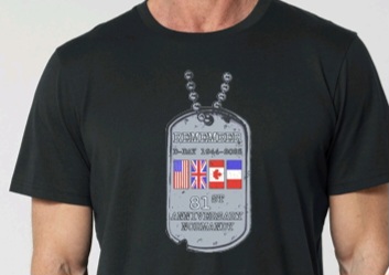 T-shirt commémoratif 81ème anniversaire du D-DAY Noir