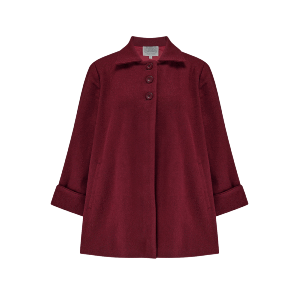 Manteau court bleu bordeaux