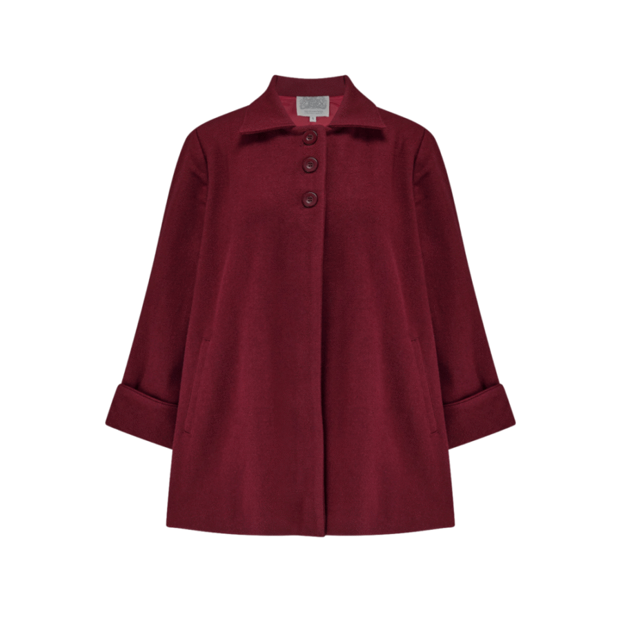 Manteau court bleu bordeaux
